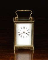 A Brass Carriage Clock 5¾" (14.5 cm) in height.