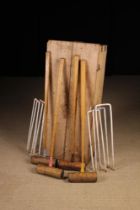 A Vintage Croquet Set housed in a pine chest.
