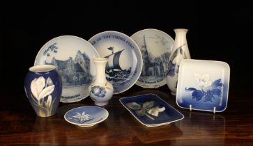 A Group of Royal Copenhagen China: Three collector's plates,