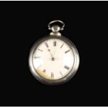 A Victorian Silver Pocket Watch with London assay marks for 1840 and Joseph Hirst's maker's