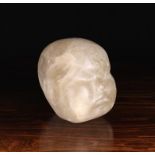 A Delightful Chinese Vintage Quartz Carving of a Baby's Head, 6½" (16.