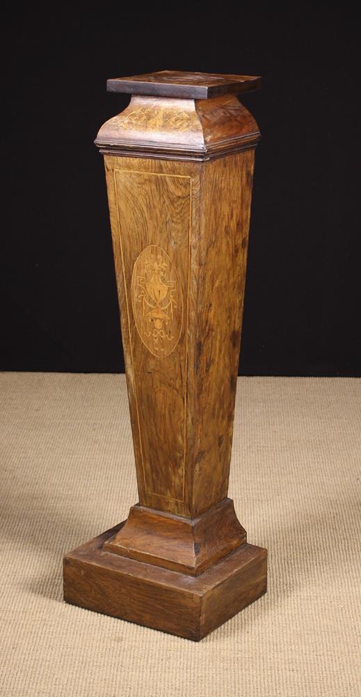 A 19th Century Inlaid Rosewood Side Pedestal (A/F).