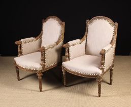 A Pair of Louis XVI Style Armchairs.