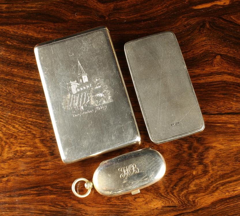 A Silver Sovereign Holder, Notelet Folder & Card Case. - Image 2 of 2