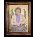 An Oil on Board: Portrait of a Seated Woman,