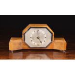 A Vintage Art Deco Walnut-cased Mantel Clock; an Elliot Clock with W.