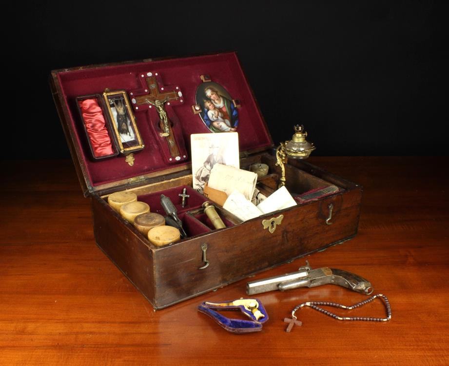 A 19th Century Fitted Mahogany Case of Curiosities. - Image 2 of 2