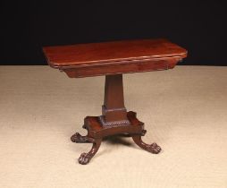 A William IV Mahogany Fold-Over Tea Table.