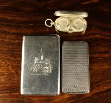 A Silver Sovereign Holder, Notelet Folder & Card Case.