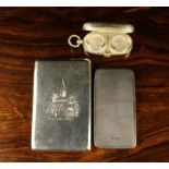 A Silver Sovereign Holder, Notelet Folder & Card Case.