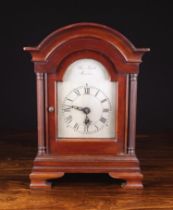 A Mahogany Bracket Clock with single fusée movement,