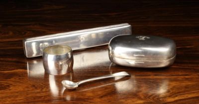 A Silver Soap Box & Toothbrush Box by Sanders & Hill.