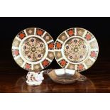 A Pair of Royal Crown Derby Bone China 'Old Imari' Plates, 6¼" (16 cm) in diameter,