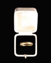 A 22 Carat Gold Wedding Band by Albion Chain Company Circa 1929 (approx 5.4 g). UK Size N/O, US 7.