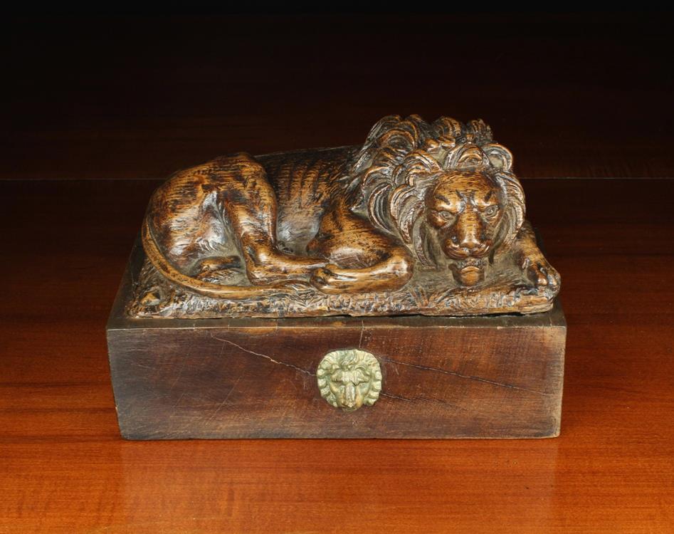 A 19th Century Carved Oak 'Canova' Lion.