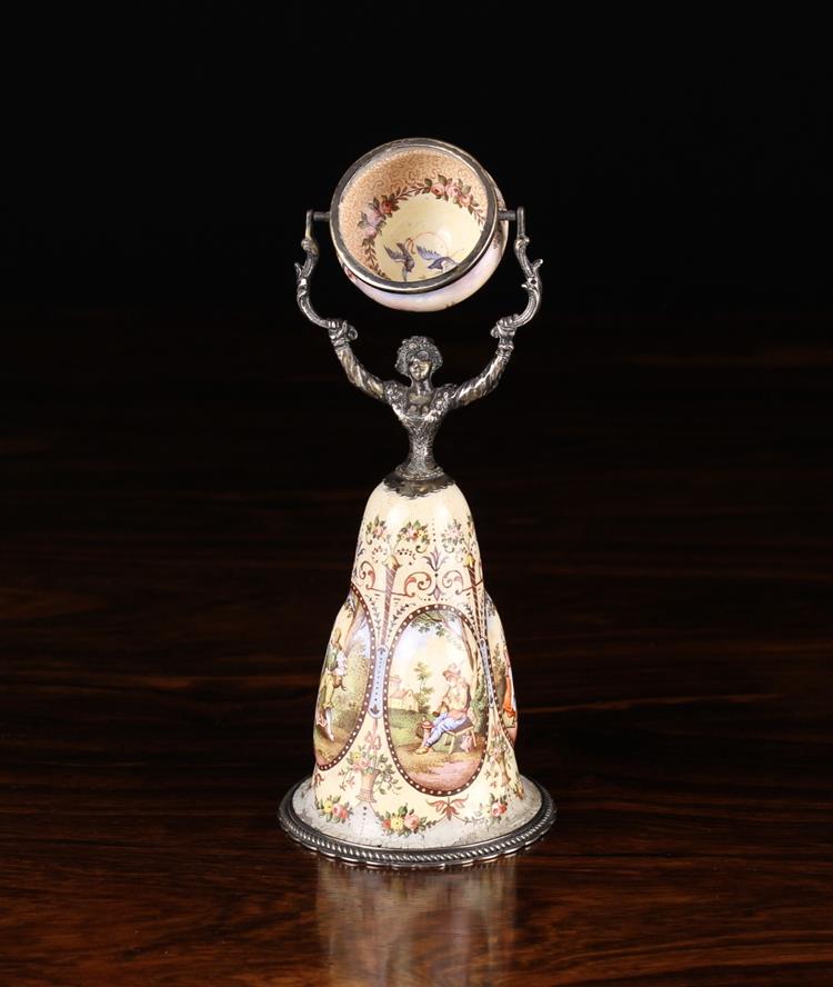 A 19th Century Viennese Enamelled Wager Cup, - Image 2 of 4