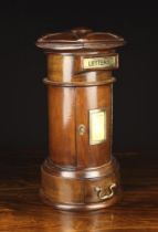 A Vintage Mahogany Novelty Cabinet in the form of a Pillar Box.
