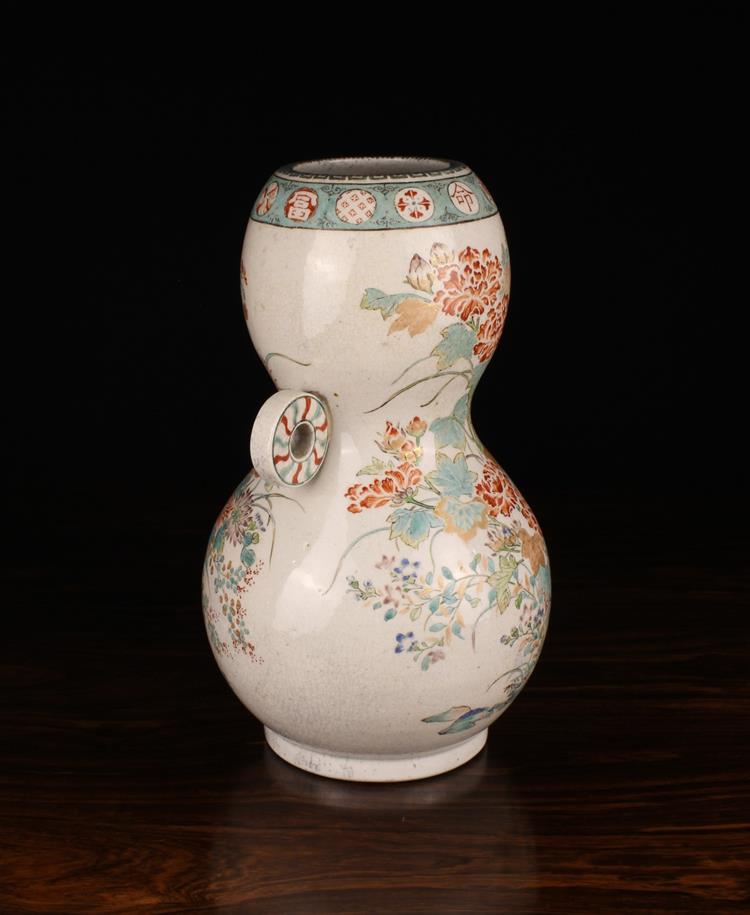 A Meiji Satsuma Gourd Vase, late 19th/early 20th century. - Image 2 of 2