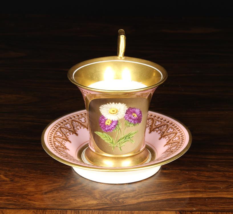 A 19th Century Porcelain Cabinet Cup & Saucer with Paris retailers mark to base. - Image 2 of 3