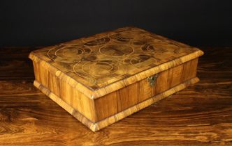 A Queen Anne Style Oyster Veneered Lace Box.
