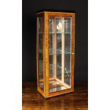 A Small Decoratively Inlaid Display Cabinet of rectangular form, late 20th century.