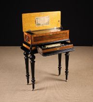 A Fabulous 19th Century Inlaid Musical Box on Table Stand.