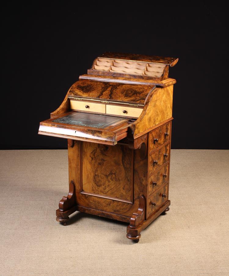 A Fine Quality Victorian Burr Walnut Davenport Desk. - Image 2 of 2