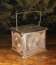 A Charming 19th Century Dutch Foot Warmer enriched with chip carving.