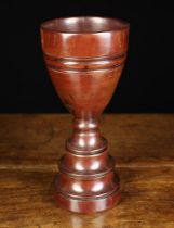 A 19th Century Turned Lignum Vitae Goblet.