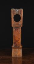 A Delightful George III Folk Art Carved Fruitwood Pocket Watch Holder carved from a single piece of