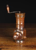 An Unusual 18th/Early 19th Century Turned Elm Coffee/Spice Grinder of rich colour & patination.