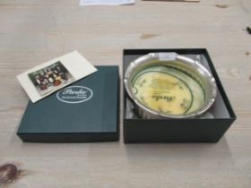 A Parks of London scented candle - in good quality silver plated bowl with original box etc - 18cm -