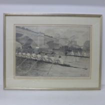 Four 19th century framed prints - The Oxford Cambridge Boat Race - framed and glazed - two 62cm x