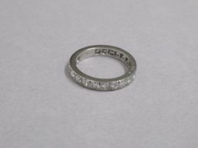 An 18ct white gold (hallmarked) and diamond eternity ring - approx 1.5ct total diamond weight - 20