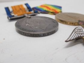 WWI medal pair - Victory and War Medal, 24715 PTE A.V. Stone, East Surrey Reg, together with an