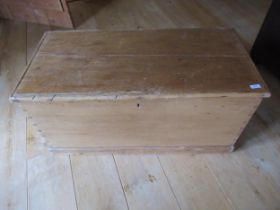 A 19th century pine toy box