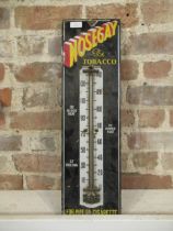 A vintage enamel advertising fitting with barometer 'Nosegay. The Tobacco For Pipe or Cigarette -