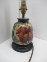 A Moorcroft Anna Lily table lamp in good condition, working