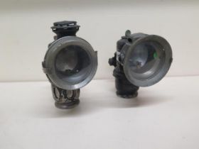 Two carbide lamps