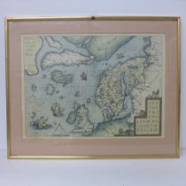 Four framed and glazed maps 'Replica of the original "Theatrum Orbis Terrarum" Anno 1570 by