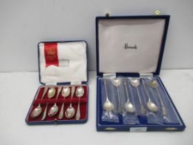 A set of six silver teaspoons - Queen Elizabeth II Coronation - Harrods, Sheffield 1953 in