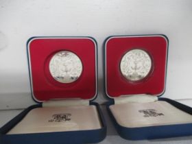 Two Royal Mint silver proof coins - 1977 Queen Elizabeth II Silver Jubilee - boxed