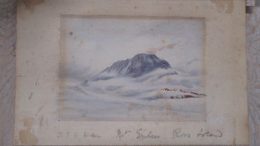 Dr Edward Adrian Wilson - A watercolour on paper 'Mt Erebus, Ross Island' signed - Wilson was a