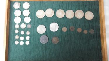 Silver coins including East India Company 1840 one Rupee - weight approx 1.8 troy oz - together with