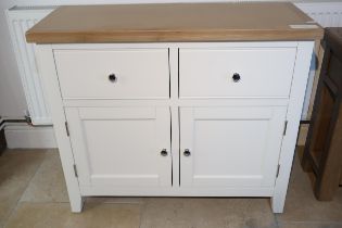 Winchester 2 drawer 2 door sideboard. Painted white. Ex display