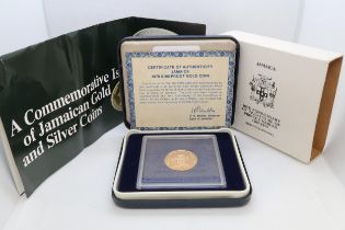 A Jamaica 1979 $100 gold proof coin commemorating 10th anniversary of The Institute of H.R.H