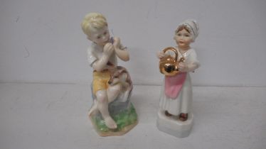 Two Royal Worcester 51 figures - 15cm and 16cm