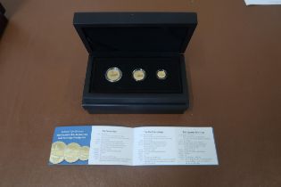 Hatton's of London 2020 three gold proof coin set - Full sovereign, half sovereign and quarter