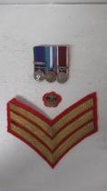 A British Army miniature medal group with Sergeants Insignia