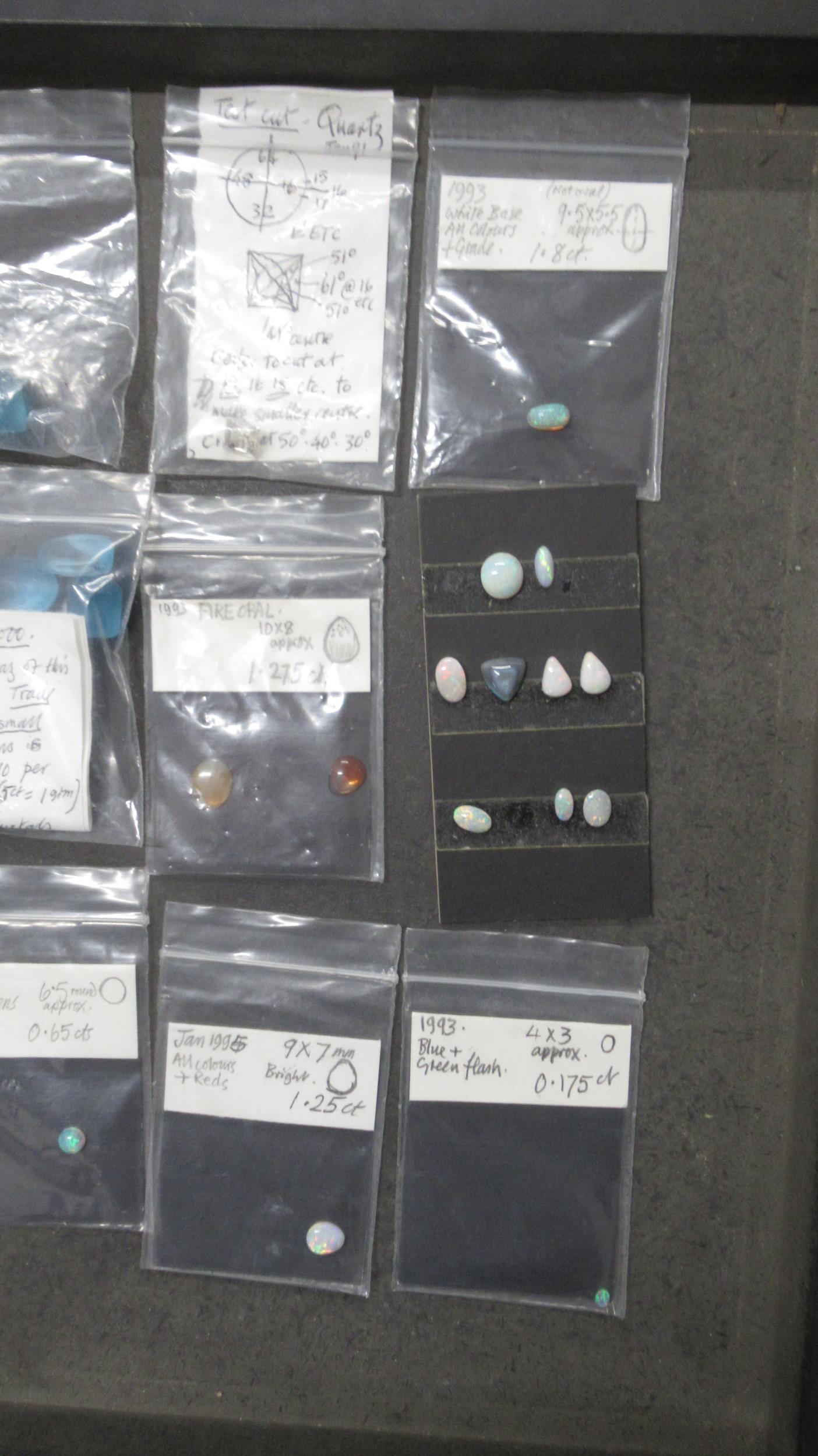 A quantity of loose polished opals of various sizes with some quartz and topaz - Image 4 of 4